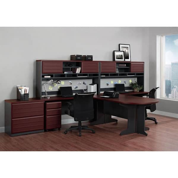 Altra Furniture Pursuit Cherry and Gray File Cabinet