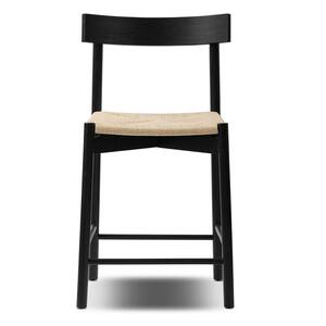 Hamm 23.5 in. Black Wood Counter Stool