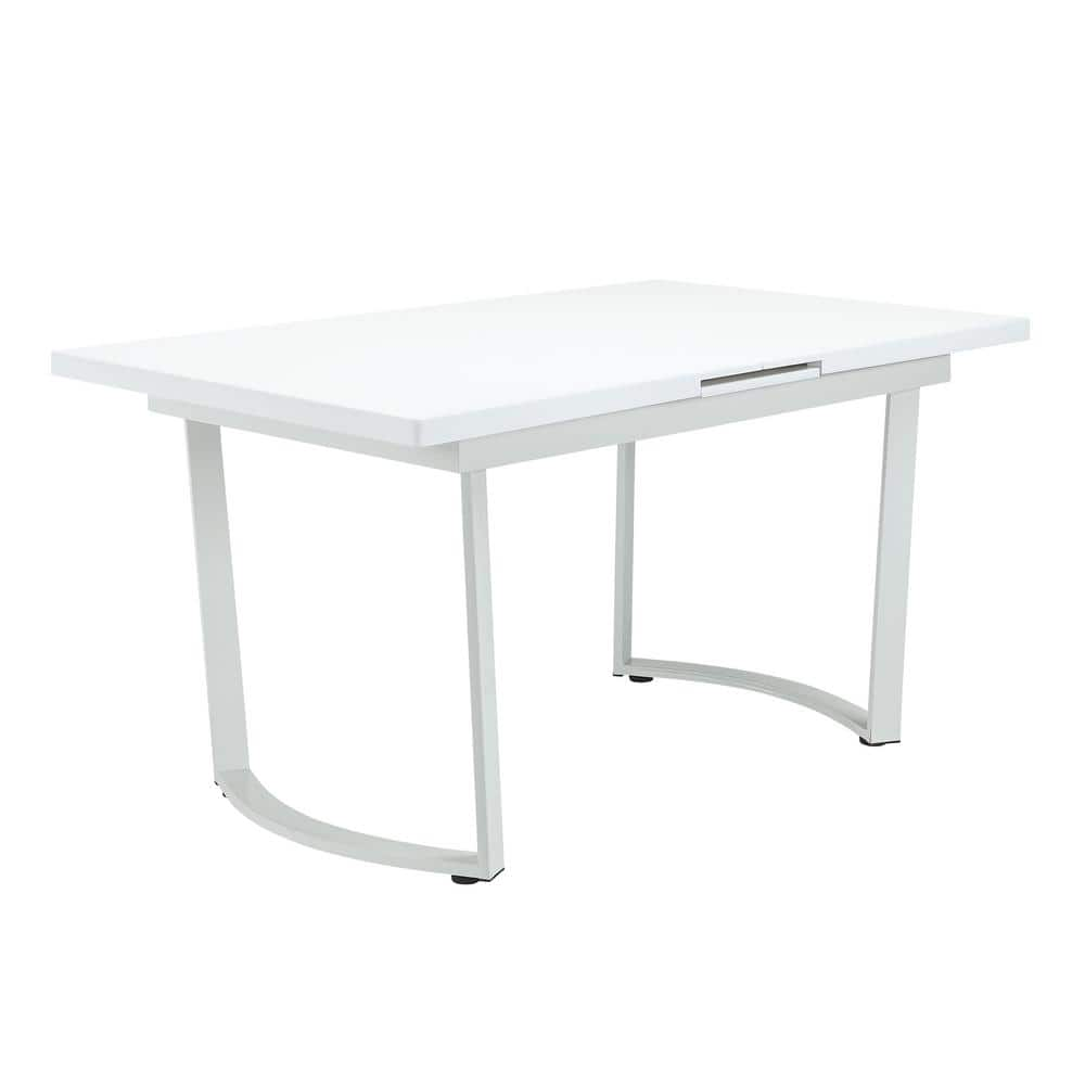 Acme Furniture Palton 72 in. Rectangle High Gloss White Wood Top Dining Table