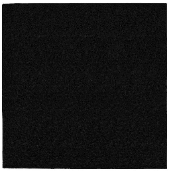 Garland Rug Ivy Black 12 ft. x 12 ft. Square Area Rug