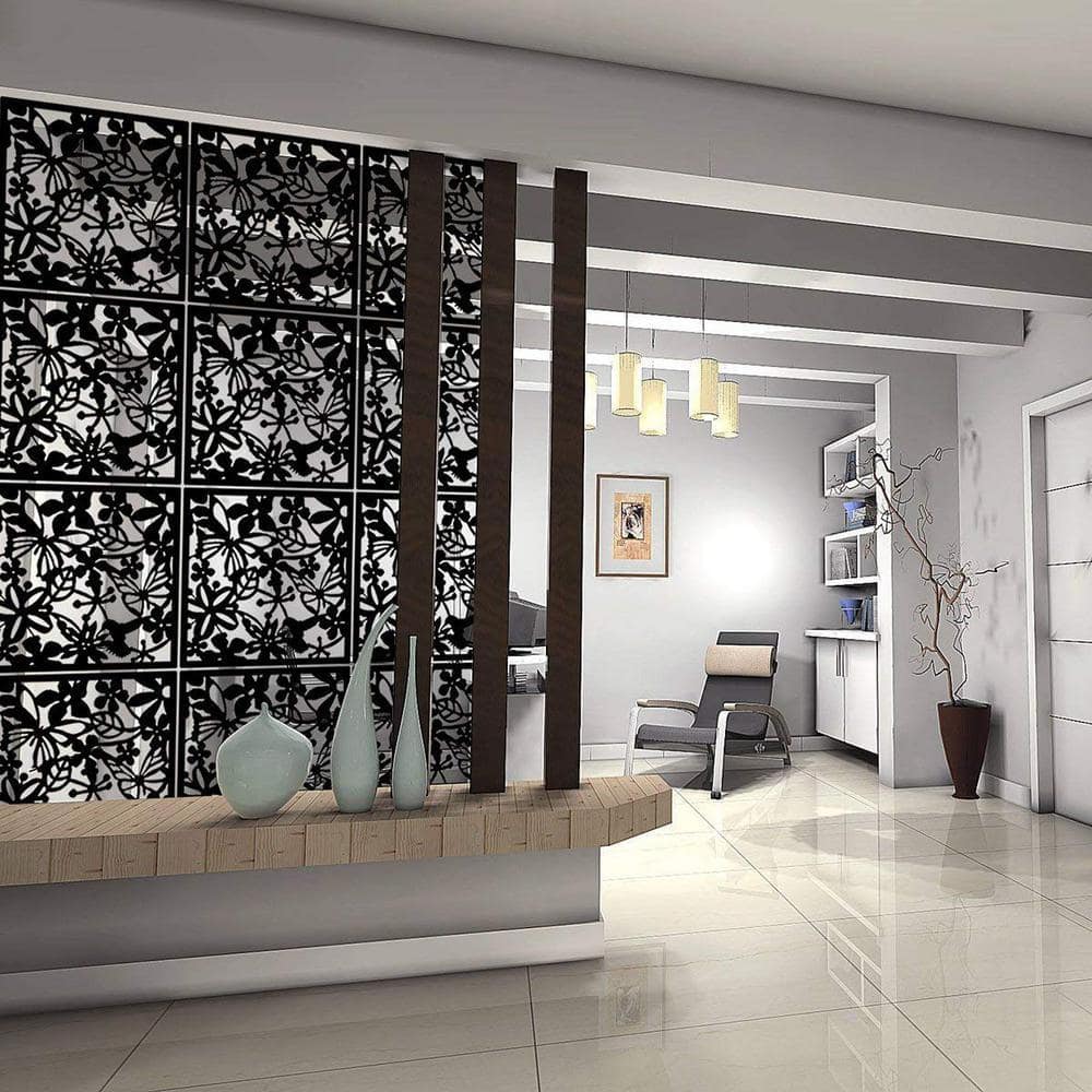 12 Stks/set Wit Opknoping Kamer Divider Schermen Diy Panel Schermen Partitie Muur Verdelers Kamer Decoratief Met Alle Accessoires 29 x 29 cm (M5