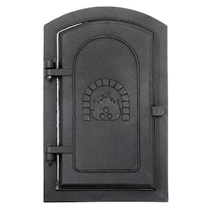 15.5 in. Tall Matte Black Cast Iron Clean Out Door