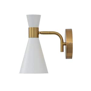 Palladio 1-Light White Horn Wall Sconce