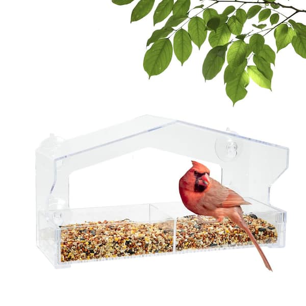 Perky-Pet Clear Window Bird Feeder with 4 Suction Cups- 1 lb. Capacity