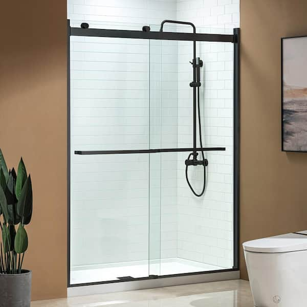 WOODBRIDGE Nutley 60 in. x 76 in. Double Sliding Frameless Shower Door