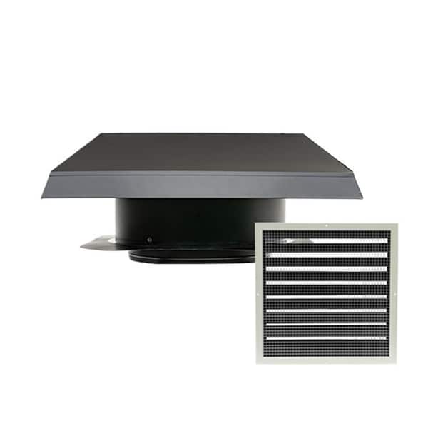 24 in. 2,878 CFM-3,543 CFM Roof Mount Whole House Fan with 1 Damper Grille