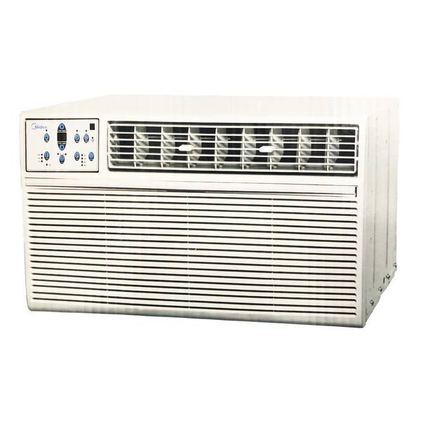 Midea 12 000 Btu 208 230 Volt Through The Wall Air Conditioner With Heat And Cool In White Mta12er82 The Home Depot
