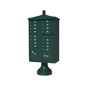 Vital 1570 16-Mailboxes 2-Parcel Lockers 1-Outgoing Pedestal Mount Cluster Box Unit