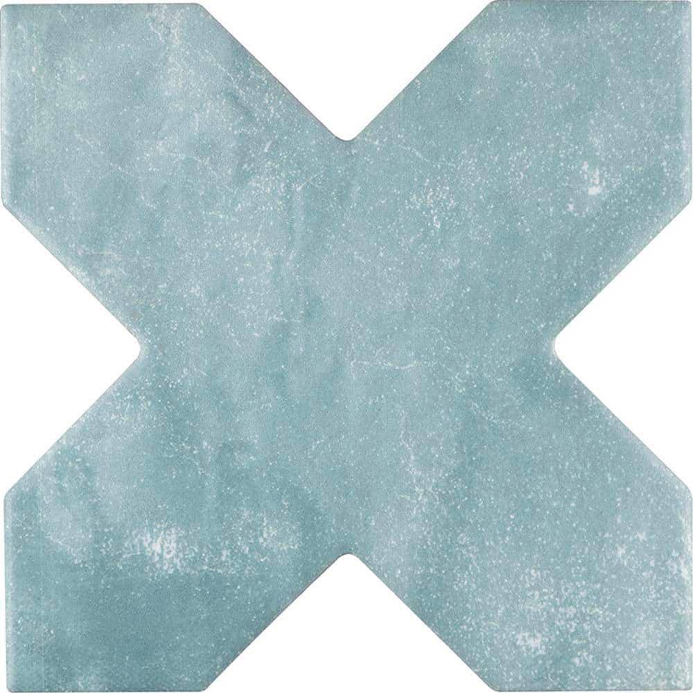 Siena Green 5.35 in. x 5.35 in. Matte Ceramic Cross-Shaped Wall and Floor Tile Sample (0.2 Sq. ft./case) (1-pack) price history on PriceWatchPro