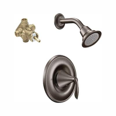 Eva Posi-Temp Single-Handle 1-Spray Shower Faucet in Oil Rubbed Bronze (Valve Included)