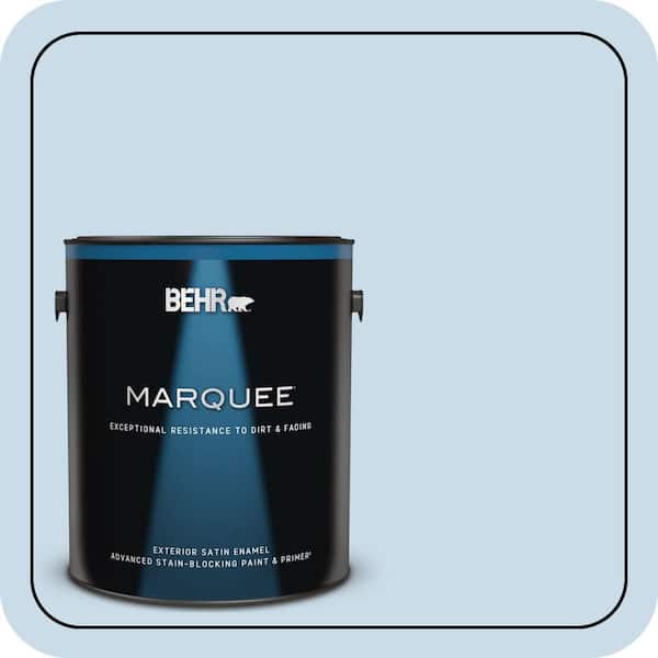BEHR MARQUEE 1 gal. #M510-1 Blue Me Away Satin Enamel Exterior Paint & Primer