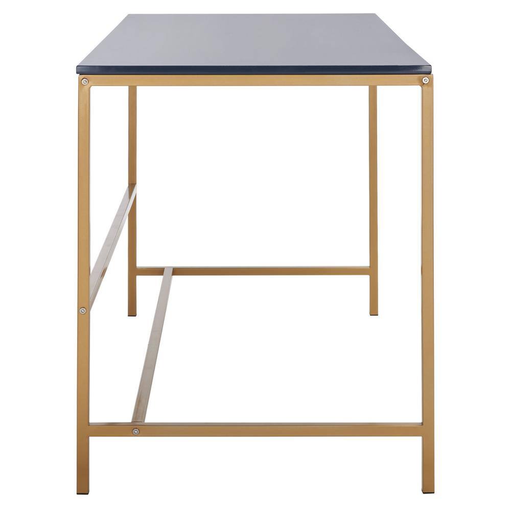 Nova Navy and Gold Wood Writing Desk