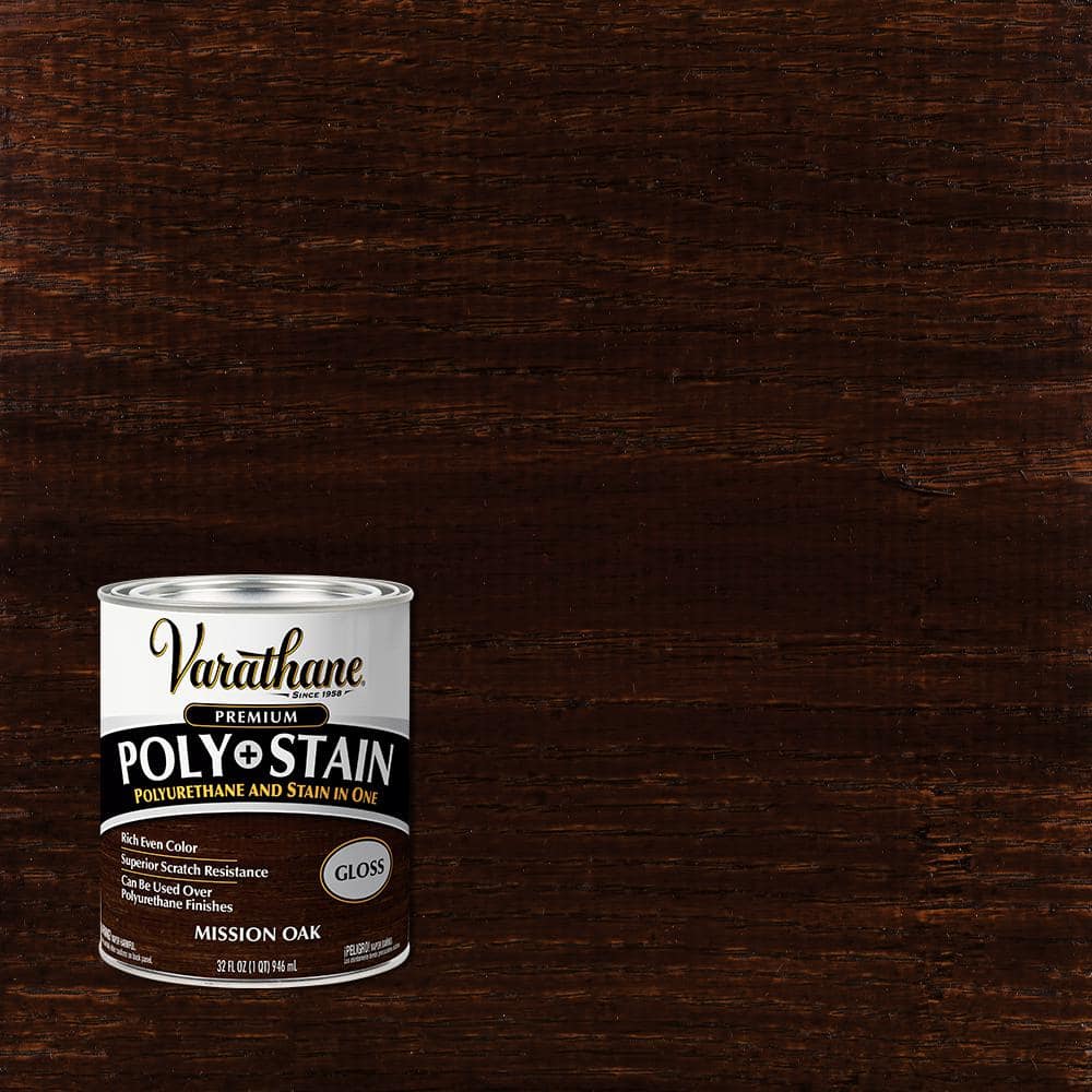 Varathane 1-qt. Mission Oak Gloss Water-Based Interior Stain and ...