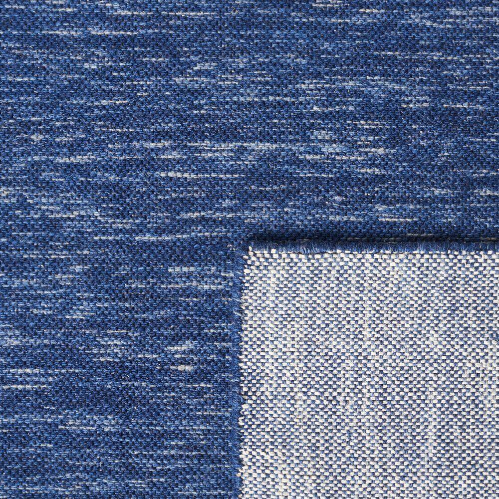 Handmade Navy Blue Wool Flat Woven 3' x 5' Area Rug