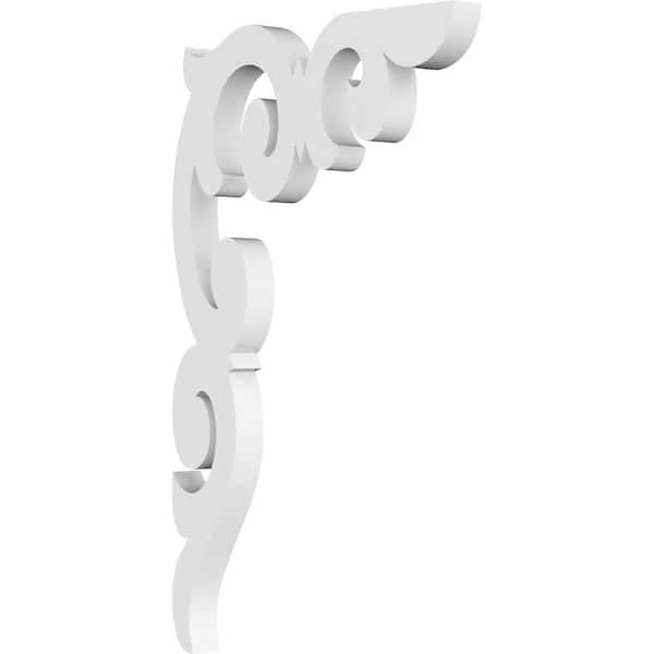 Ekena Millwork 5/8 in. W x 10 in. H x 6 in. D PVC Kendall Bracket