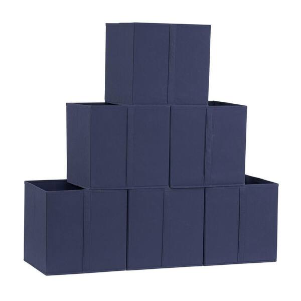 HOUSEHOLD ESSENTIALS 25 Gal. Square Storage Bins in Blue (6Pack) 3301
