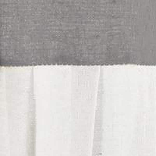 72 in. x 72 in. Linen Button Shower Curtain Dark Gray/White Single