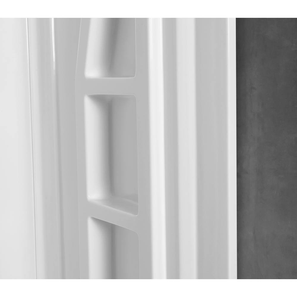 Gradient White Acrylic 74" Two Panel Shower Wall