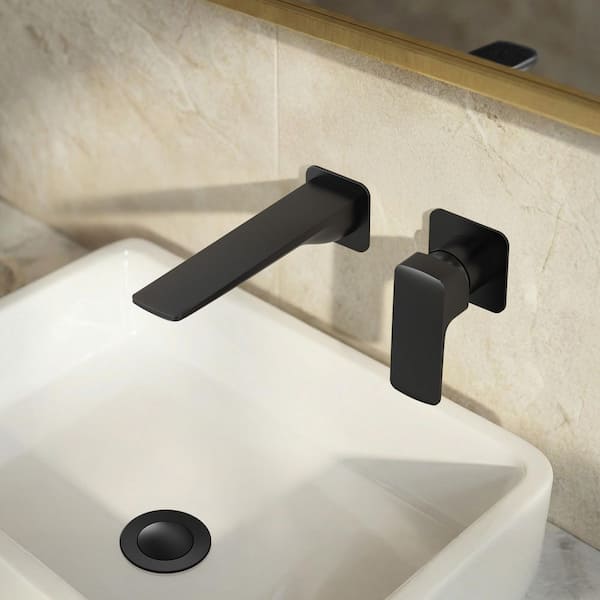 GRANDJOY Wall-Mounted Single-Handle Waterfall Vanity Sink Faucet