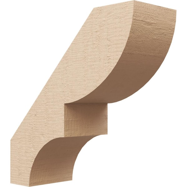 Ekena Millwork 5 in. x 14 in. x 14 in. Ridgewood Rough Cedar Woodgrain Timberthane Polyurethane Knee Brace, Primed