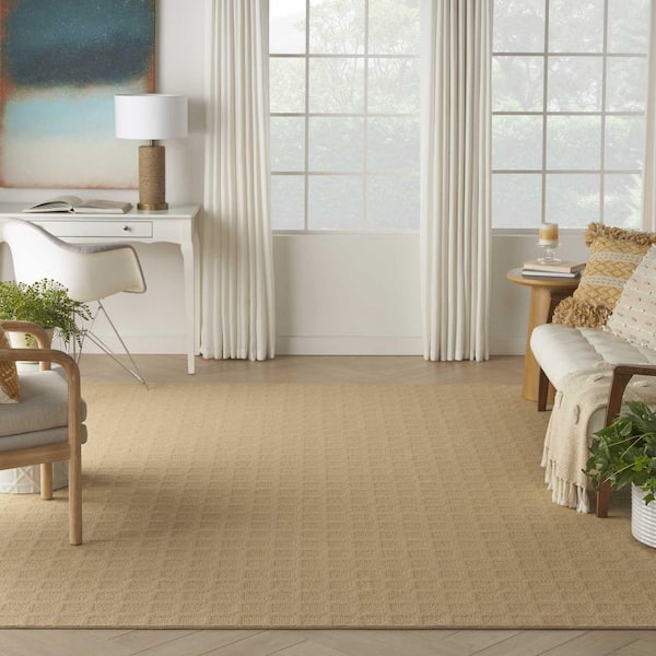 Desert Springs Straw 9 ft. x 12 ft. Custom Area Rug with Pad
