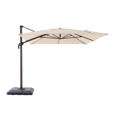 Beige Hampton Bay Cantilever, Royal 10 Ft Cantilever Patio Umbrella In Beige
