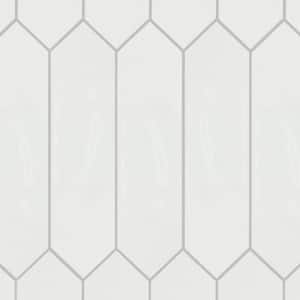 LuxeCraft Artic White Glossy 3 in. x 12. in. Glazed Ceramic Picket Wall Tile (8.8 sq. ft./Case)