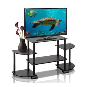 Turn-N-Tube 42 in. Espresso Particle Board Entertainment Center Fits TVs Up to 37 in. with Open Storage