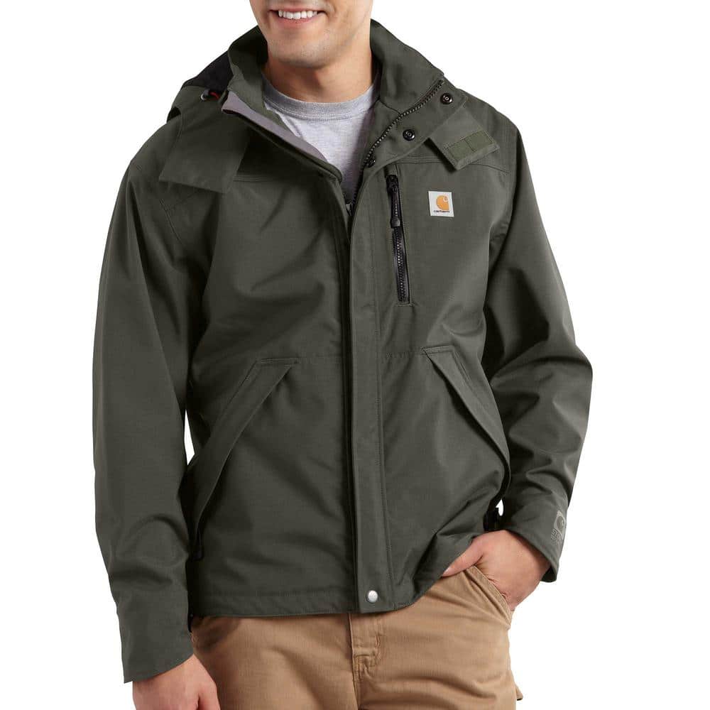 Carhartt(30×32) Carhartt Men's 3 XL Olive Nylon Shoreline Jacket WPB Nylon