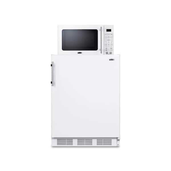 5.04 cu. ft. Mini Refrigerator in White with Freezer and 0.7 cu. ft. Microwave Combo