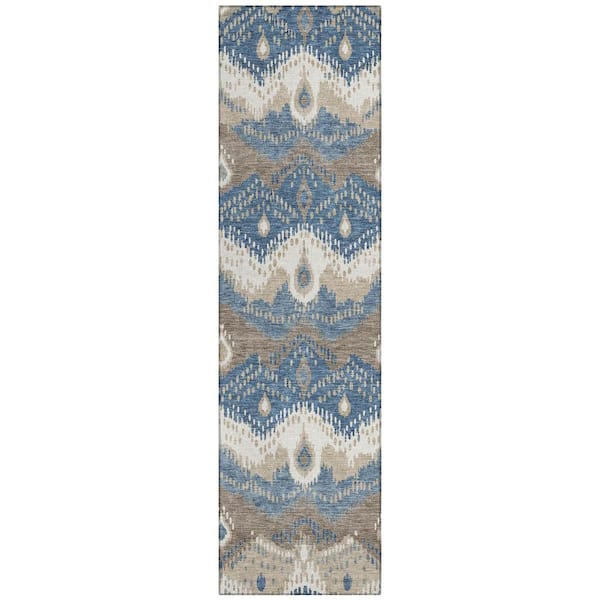 Chantille Machine Washable Indoor/Outdoor Abstract ACN3074 Baltic 2 ft. x 7 ft. Runner Rug