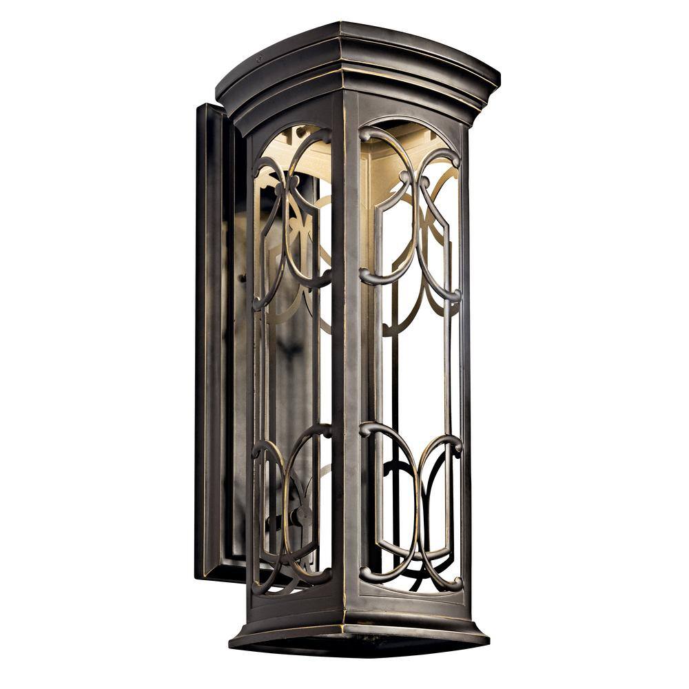 https://images.thdstatic.com/productImages/48950add-7e8f-45fb-8ffa-e42a09c58439/svn/olde-bronze-kichler-outdoor-sconces-49228ozled-64_1000.jpg