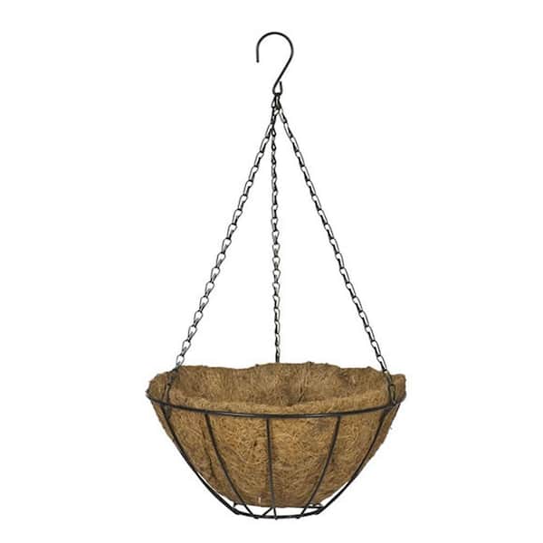 Gilbert & Bennett 16 in. Black Grower's Style Metal Hanging Basket