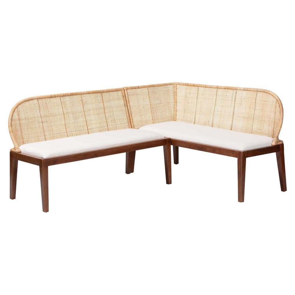 bali & pari Okinawa Light Honey Rattan and Wood 2-Piece Dining