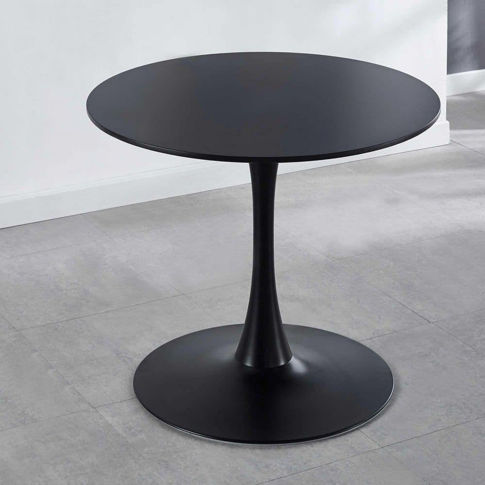 SUNRINX 31.5 in.Black Tulip Table Mid-century Dining Table for 2-4 ...