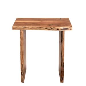 24 in. Brown Solid Wood End Table