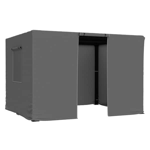 HOMMOW 10 ft. x 12 ft. Pergola Winter Cover with Sidewalls and
