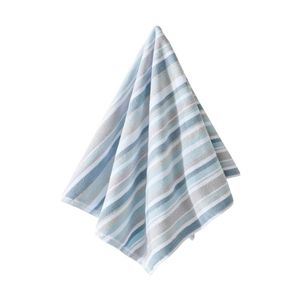 Ocean Bay Stripe Blue Cotton 3-Piece Towel Set