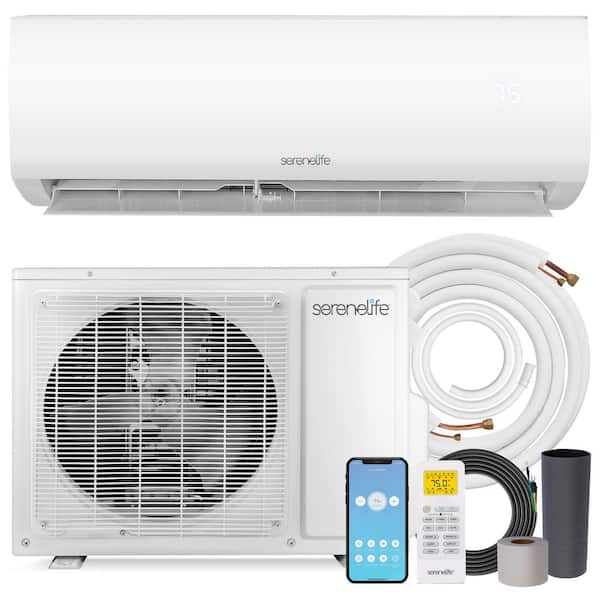 9,000 BTU Mini Split AC & Heating System, 115V, Wall-Mounted Units with WiFi & Installation Kit, Up to 450 Sq. Ft.