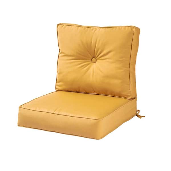 Greendale Home Fashions Sunbrella Wheat, Orange Garden Chair Cushions