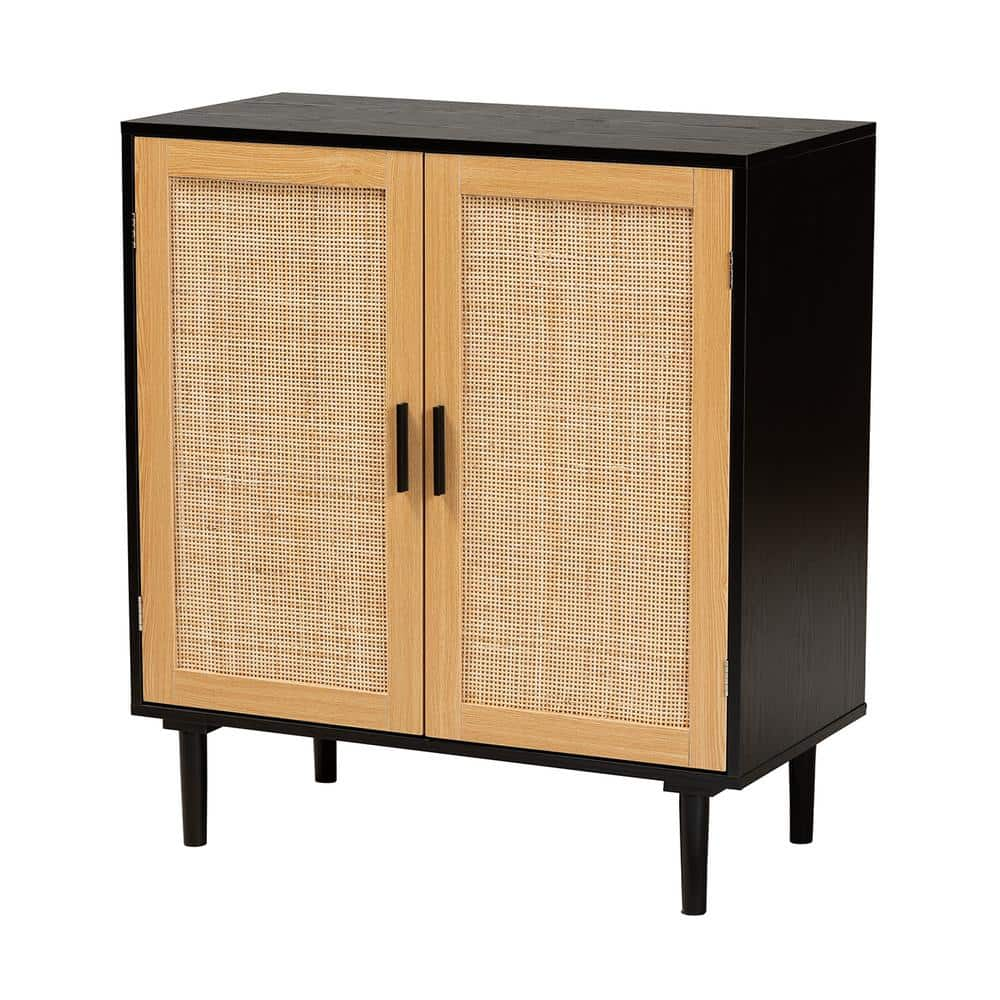 Baxton Studio Maureen Espresso and Natural Brown Accent Storage