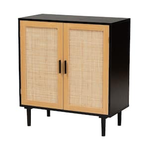 Maureen Espresso and Natural Brown Accent Storage Cabinet