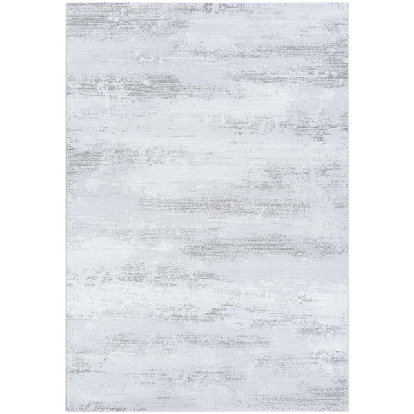 Serenity Virga Light Grey-Opal 8 ft. x 11 ft. Area Rug