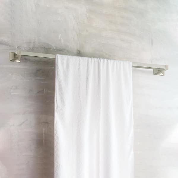 Design House Millbridge 30-in Satin Nickel Wall Mount Single Towel Bar Design House Millbridge 30-in Satin Nickel Wall Mount Single Towel Bar