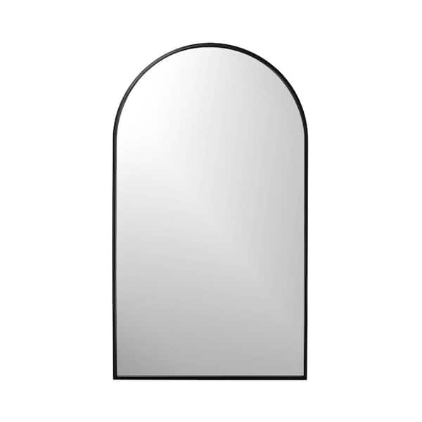 Unbranded Juliet, Arched Iron Mirror, Satin Black 22 in. x 38 in.
