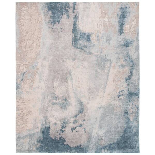 Tribeca 8 ft. x 10 ft. Blue/Gray Abstract Area Rug