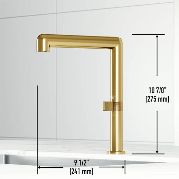 VIGO Jewel 11 in. H Single Handle Kitchen Bar Faucet in Matte