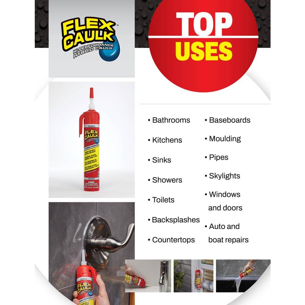 Flex Caulk Clear 6.6 oz Hybrid Polymer Sealant