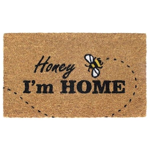 Black Honey, I am Home 18 in. x 30 in. Doormat