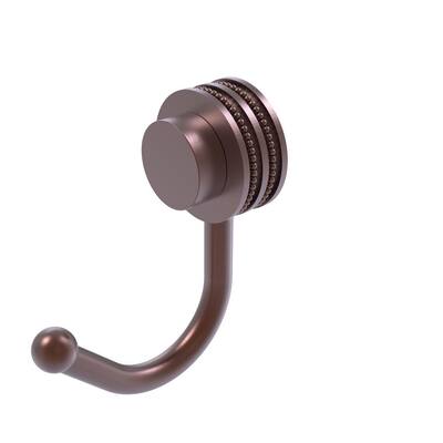 Venus Collection Robe Hook with Dotted Accents in Antique Copper